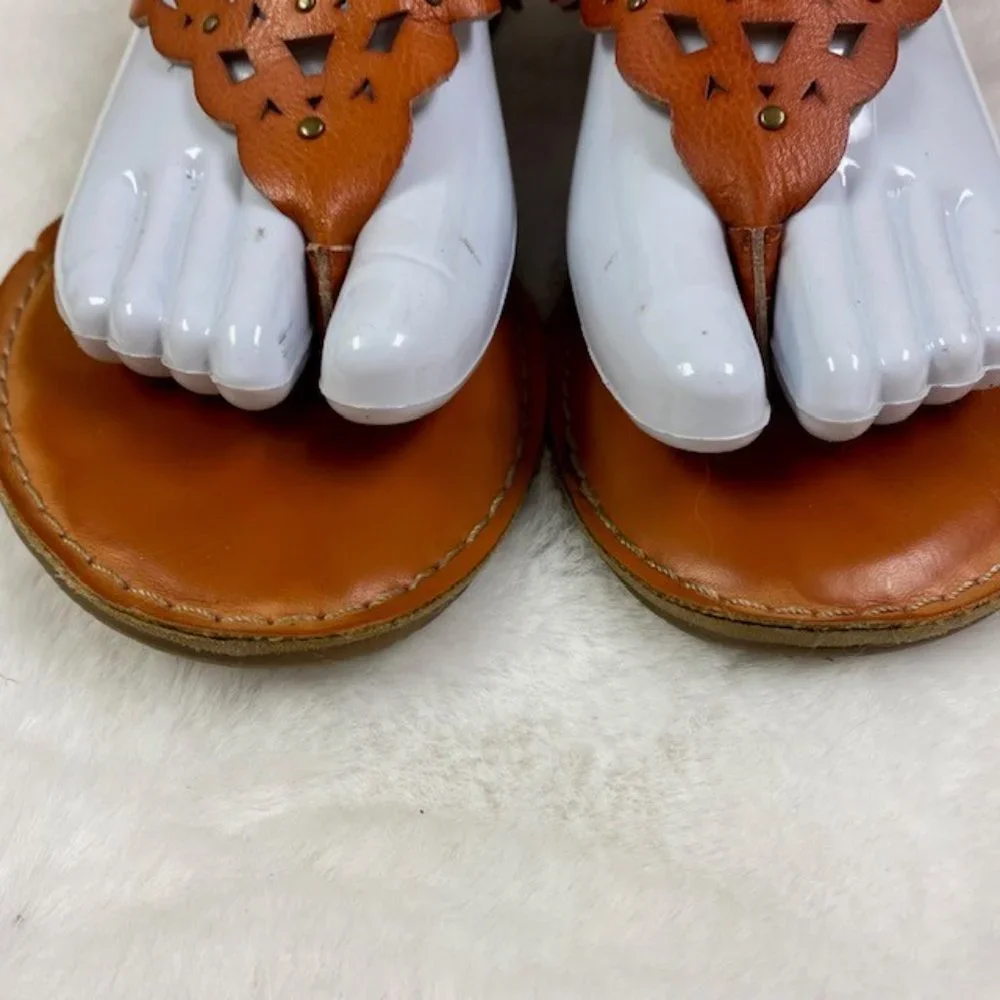 Rock & Candy by ZiGi Studded Cut‎ Out Thong Sandals, size 8.5